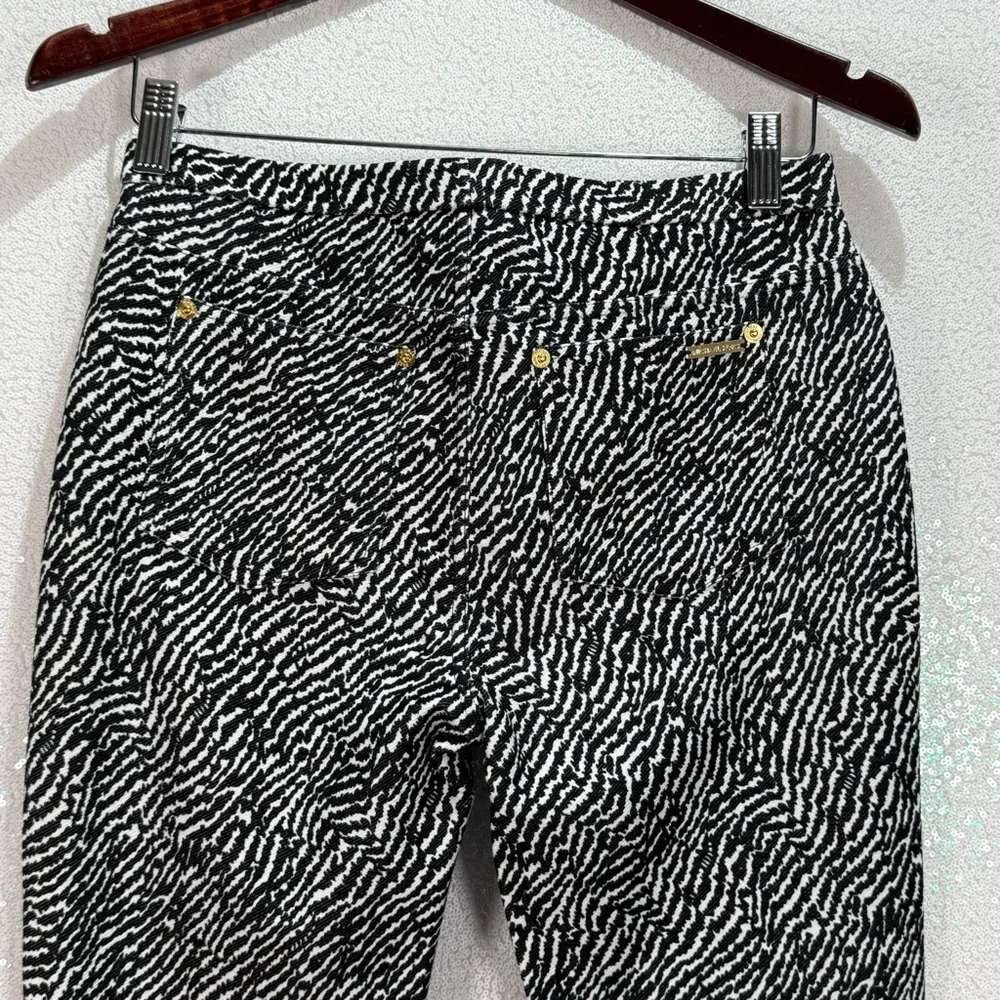 Michael Kors Zebra print jeggings black and white size small